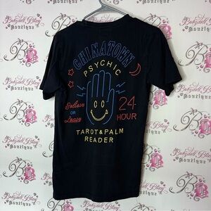 Chinatown market smiley originals Black Graphic T-Shirt psychic tarot reader top